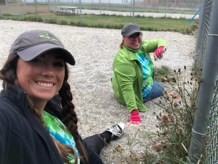 4front Credit Union staff volunteering landscaping