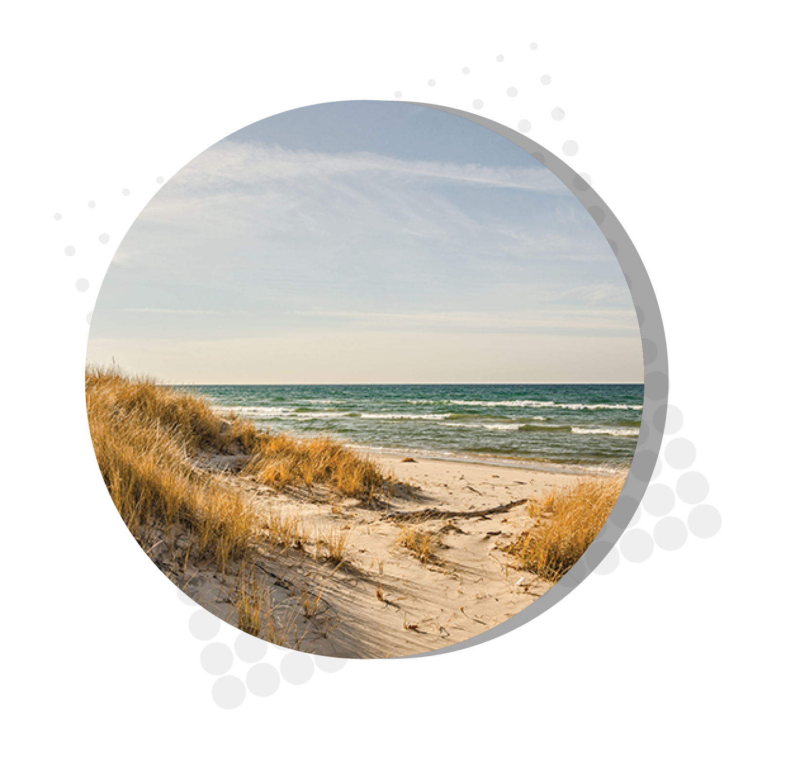 Michigan lake dune coast line