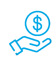 blue hand icon
