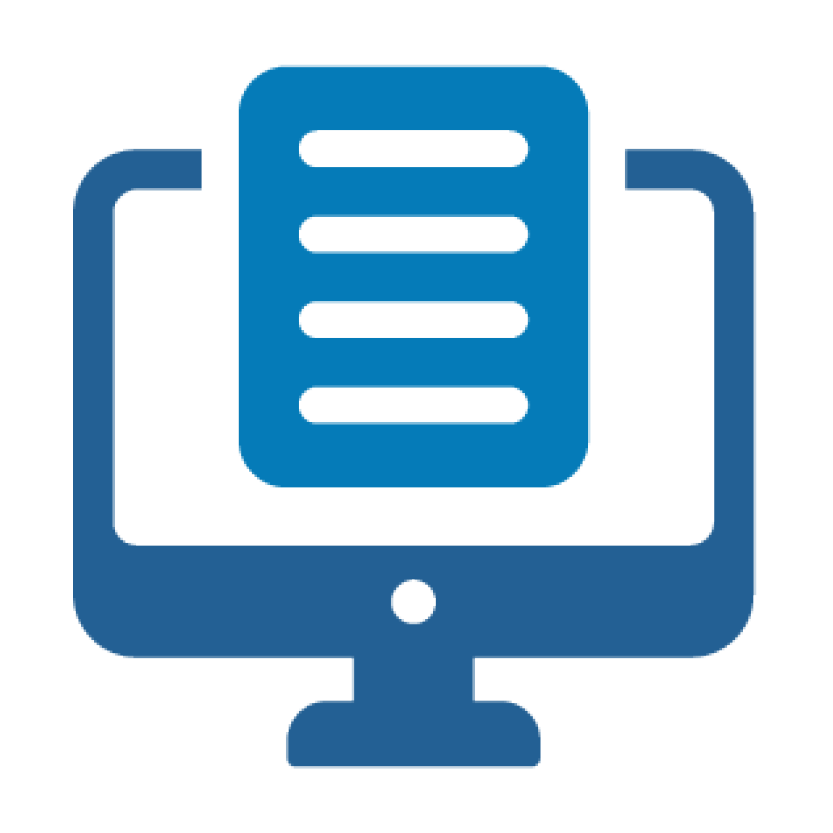 illustrated desktop computer with statement