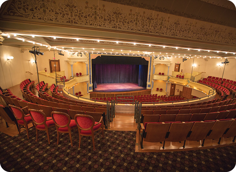 interior image of the city opera house from the balcony looking at stage