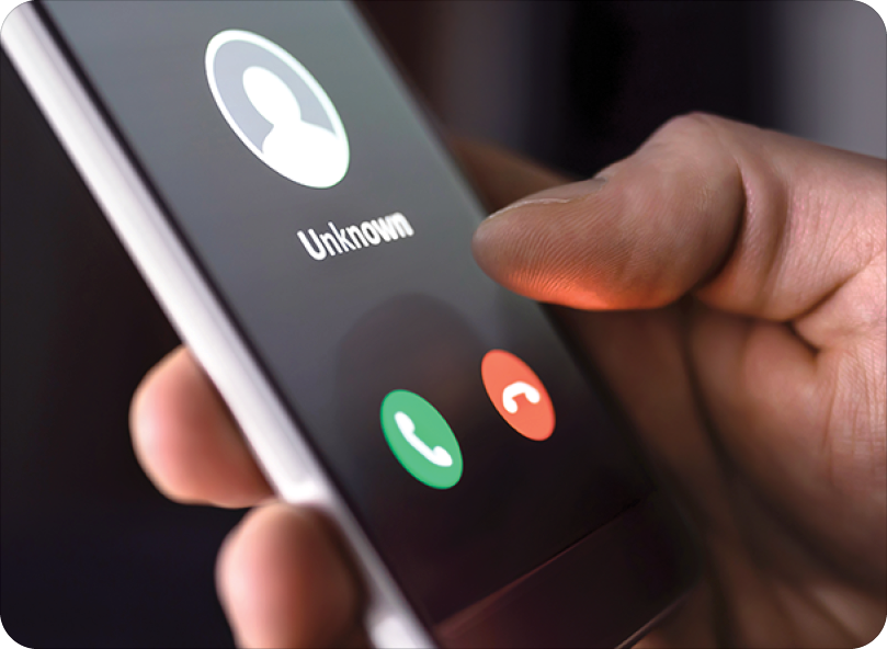 Phone call from unknown number