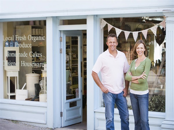Small business store storefront