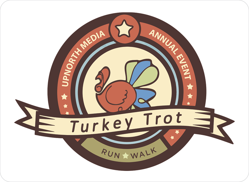 upnorth media annual event turkey trot logo