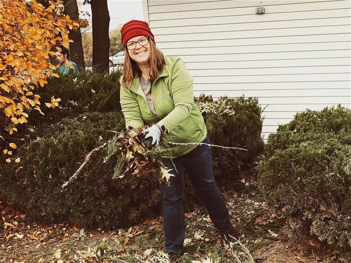 4front Credit Union staff volunteering landscaping